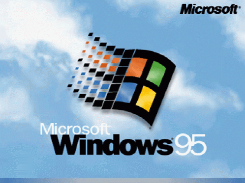 microsoft logo and cloud background on a screen