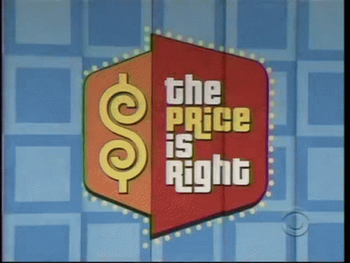 the price is right on a television screen