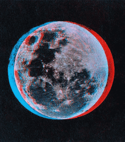 a pograph of the moon taken from above it