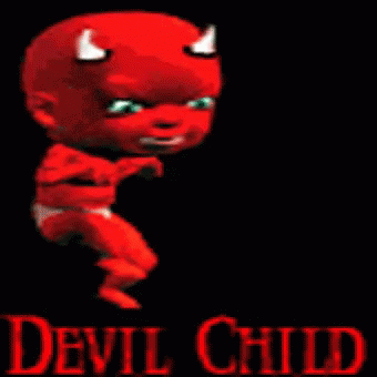 an animation of an evil chibi character that appears to be running