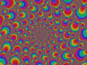 an image of a psychedelic rainbow colored background