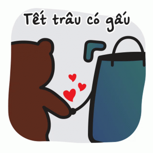 a teddy bear looking at a brown bag
