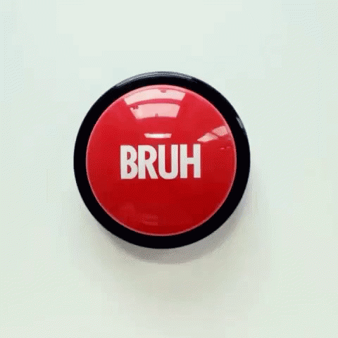 a blue round on that says bruh on it