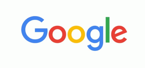 the google logo is shown in orange, blue, and green