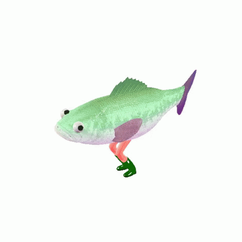 a fish is floating in the air on a white background