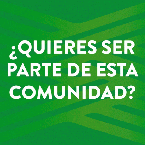 the words quiques ser e parete desta comunida are shown on a green background