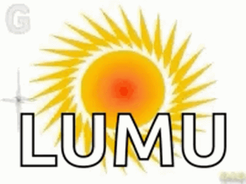 a colorful, stylized and bright symbol representing the word lumpu