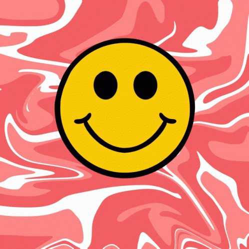 the blue smiley face on an abstract background