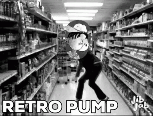 an old fashioned black and white image of an upside down retro pump