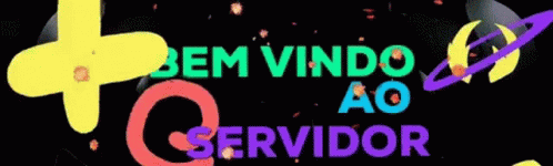 the words bem vindo ao serviddor are arranged as colorful circles