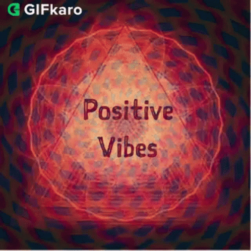 the word positive vibes written in black and blue on a dark background