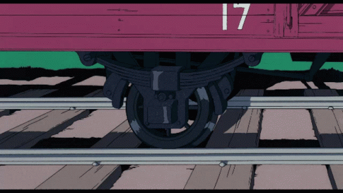the bottom part of a train with no wheels