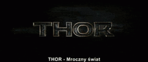 a dark - colored title screen from the upcoming thor movie