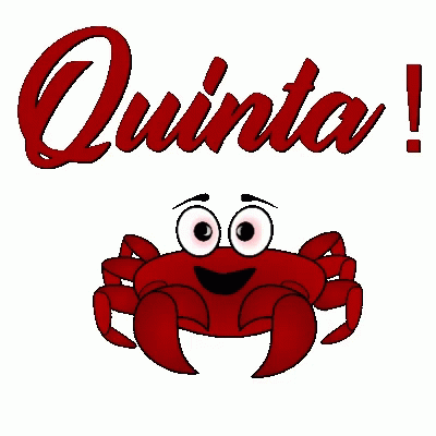 a blue crab holding the words quimita