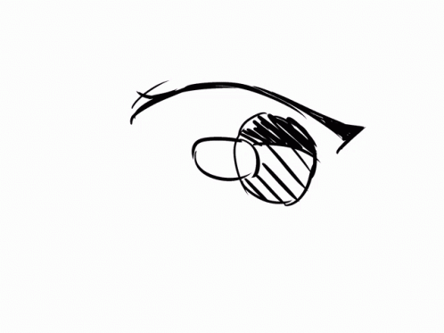 a hand drawing an eye on white paper
