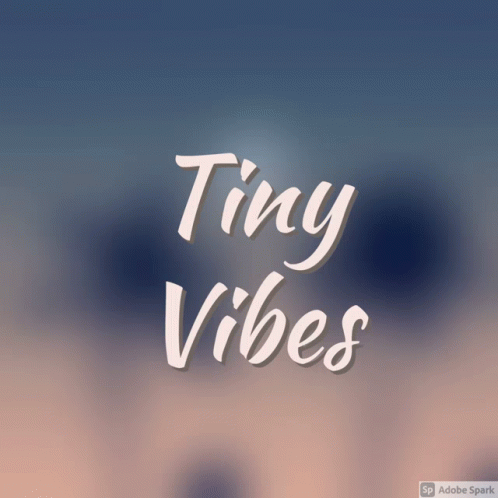a blurry image with the word tiny vibes above it