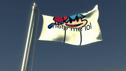 an image of a cartoonish flag flying high