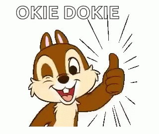 an image of cartoon character with text stating you are okay to okie dokie