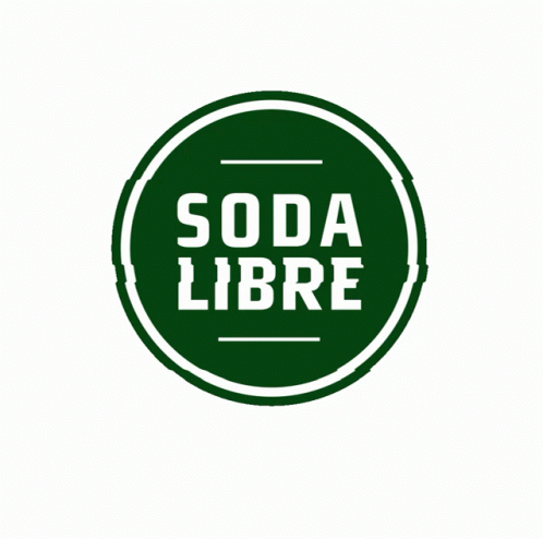 the label for soda libre is shown in white and green