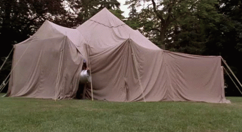 an image of a tent in the woods