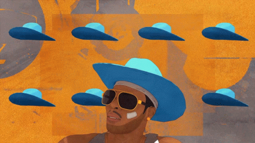 a digital art image of a man in a straw hat