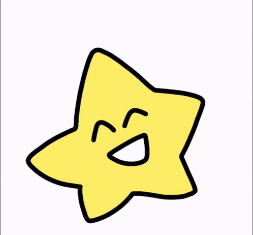 the words'happy star'are made with a drawing tool