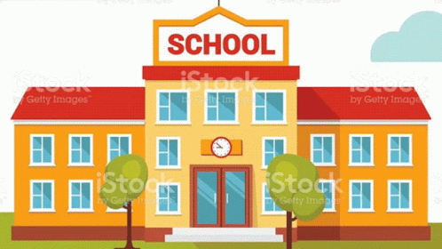 an illustration of school building royalty - art illustration