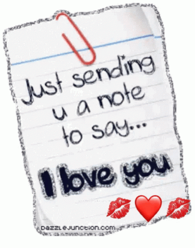 an image of a note with i love you written on it