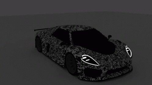 a sports car that is covered in the fabric