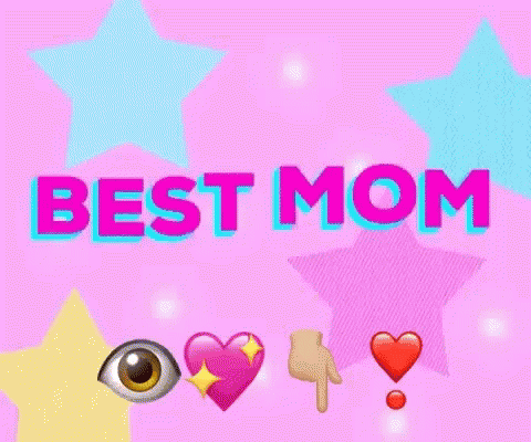 the words, best mom, are written in multicolored letters