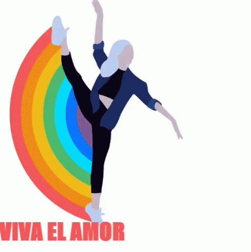 a man on a rainbow with the caption'viva elamor