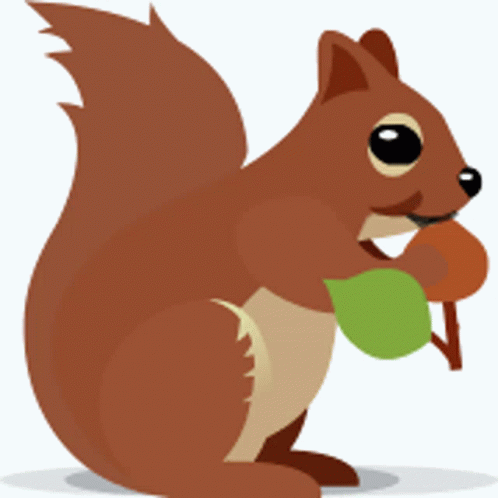 a squirrel holding an acornea on the front of its back legs