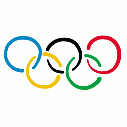 two olympic rings and a cross logo