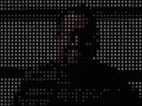 a portrait made up of multiple types of dots