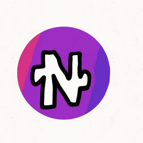 a logo designed with the letter n in black and white