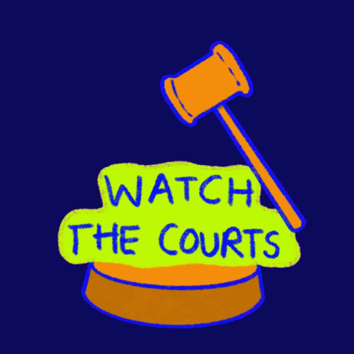 a hammer is stuck to the bottom of a court's hat
