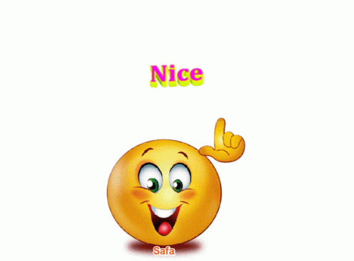 a picture of a smiley face with the name nice