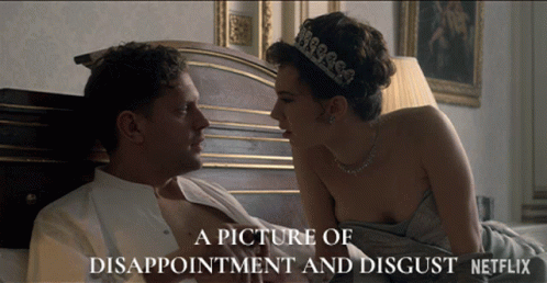 a picture of an old - fashioned movie that reads, a picture of disappointmentant and disgusting nether