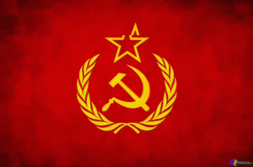 the emblem of a communist party is blue