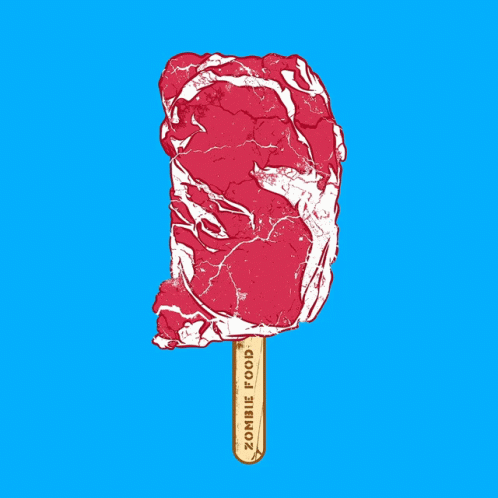 an illustration of a chocolate cake on a stick