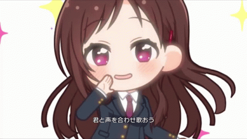 an anime girl with long hair, wearing a jacket and tie