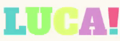 the words lucac spelled out in bright colors