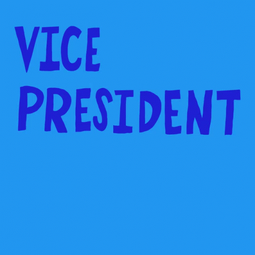 a word that reads vice president with a clock