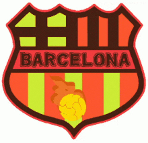 barcelona football logo with blue and green stripes