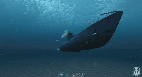 an old plane is flying over the ocean under water