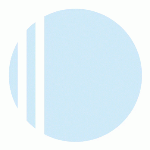 a white circle with a gray circle behind it