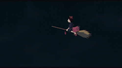 a cartoon figure wearing purple flying in the sky