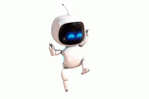a small robot is doing tricks with his arms