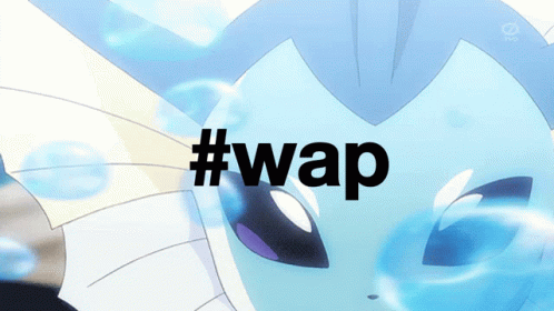 an animated image of a bee with the words wap in black