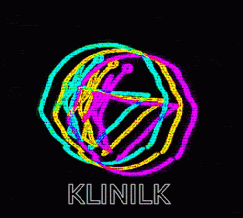 neon colored artwork with the name kinnk